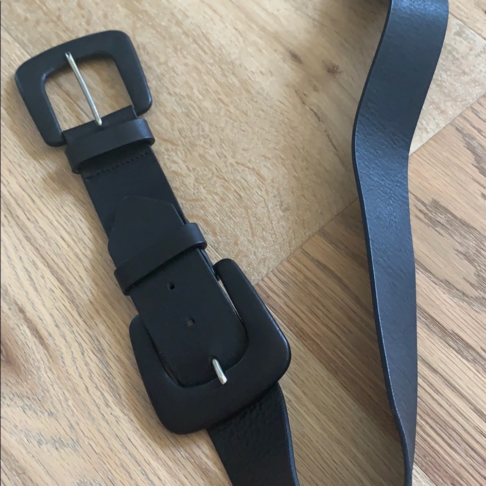 black leather belt